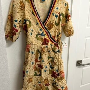 FARM rio Anthropologie mermaid wrap dress READ